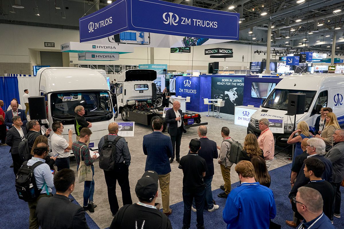 ZM Trucks press event at the ZM Trucks booth.
