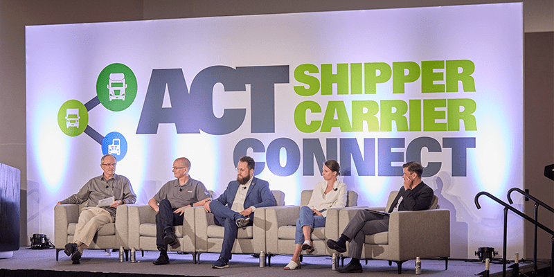 5 Individuals sitting down for the ACT Shipper Carrier Connect Panel
